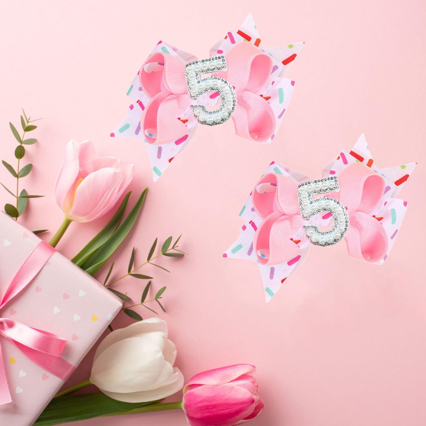 BESALECK pearl-number bow adds charm to everyday outfits and party dresses.