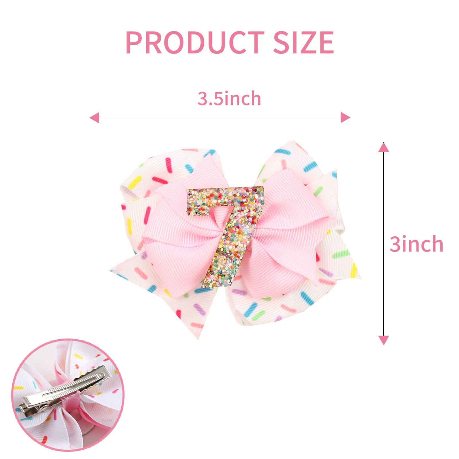Besaleck pink bow hair accessory perfect for birthday party outfits.
