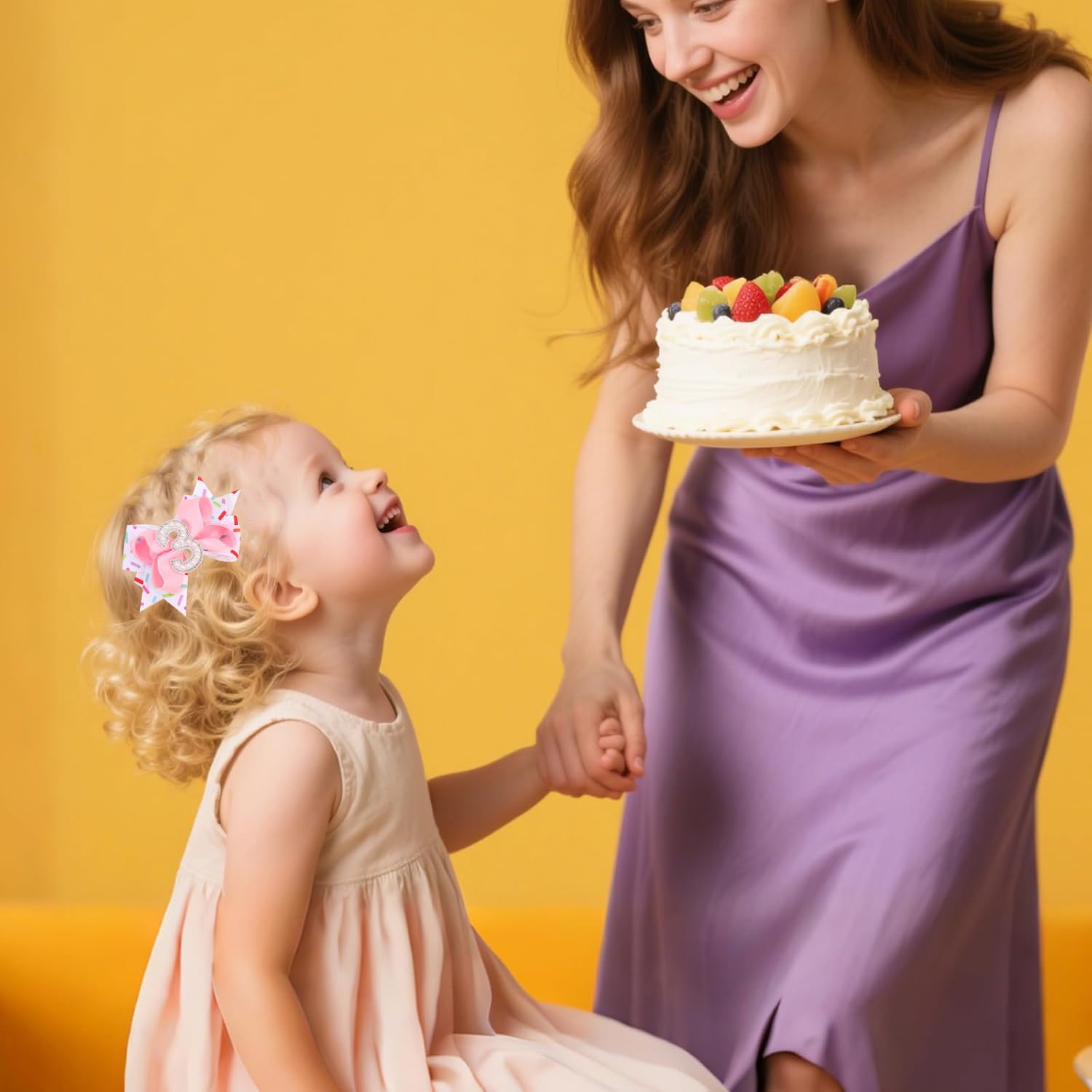 Besaleck princess look with pink pearl bow and dresses