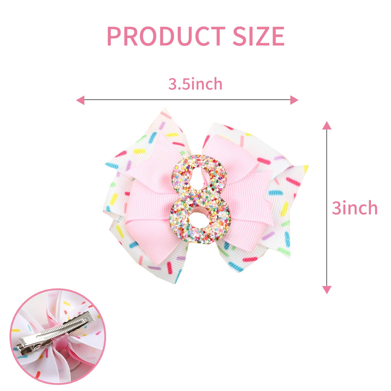 BESALECK two-pcs glitter hair bows set for cute party photos