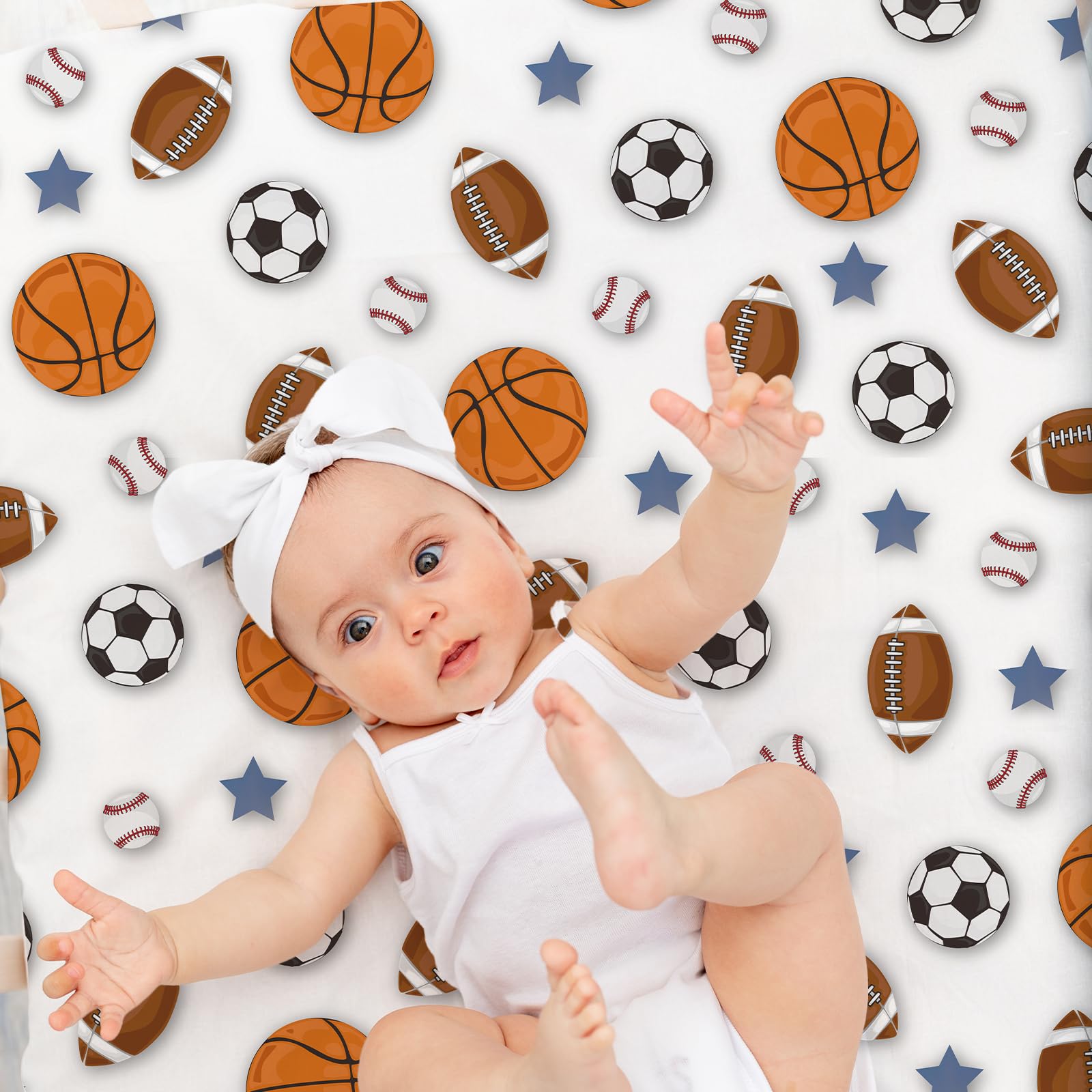 Besaomeom 4-pack crib sheets shown on standard cribs with 28x52 mattresses.
