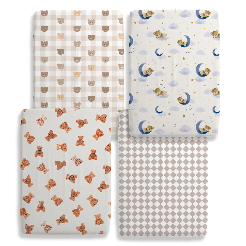 Besaomeom checkered crib sheet adds timeless style to nursery decor