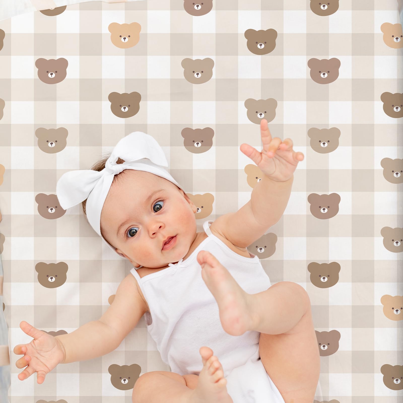 Besaomeom elastic-edge crib sheet stays secure on standard mattresses