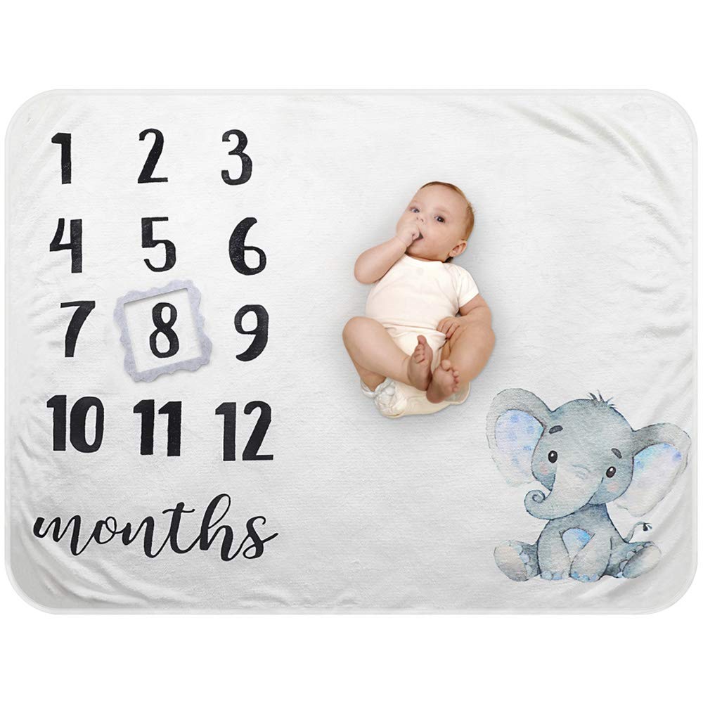 Besbaby baby milestone blanket frame for month-by-month photos, soft and safe