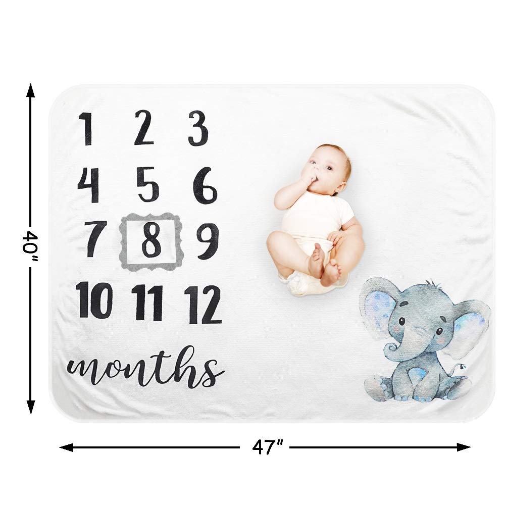 Besbaby baby milestone blanket monthly number pose setup for photos