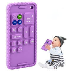 Besosay baby phone teether in soft silicone for soothing teething gums