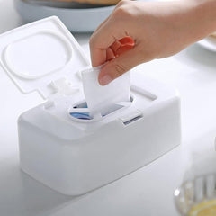 BESPORTBLE wipe dispenser front view showing minimalist white design.