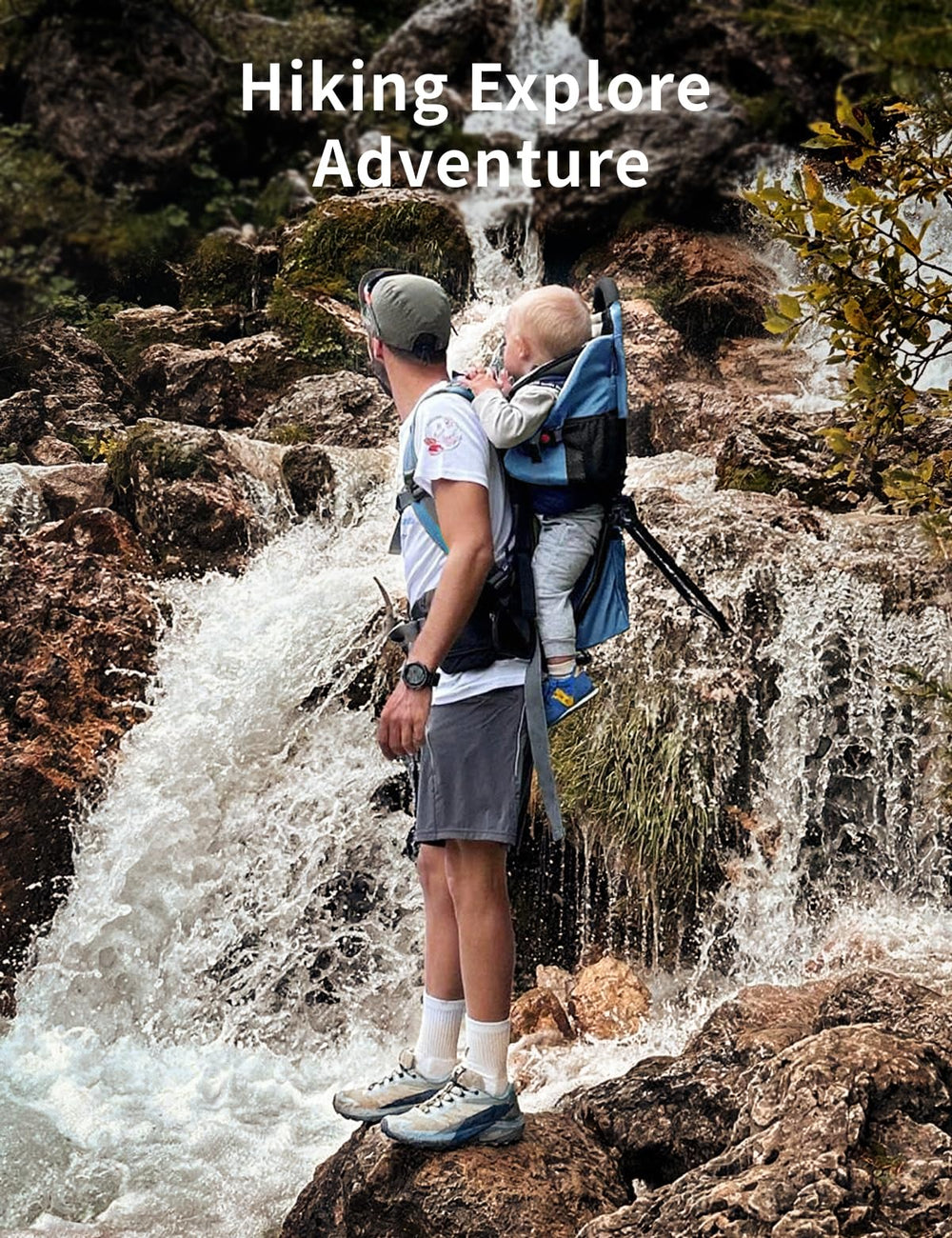 Besrey baby backpack carrier 5-point harness keeps toddler secure during hikes.