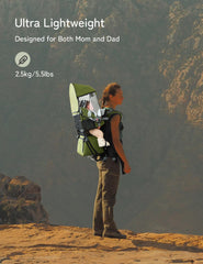 Besrey army-green carrier, foldable frame demonstrated for easy packing and transport.