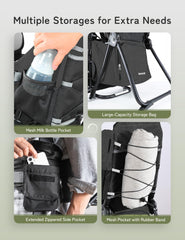 Besrey Baby Backpack Carrier back panel emphasizes breathable support during long hikes