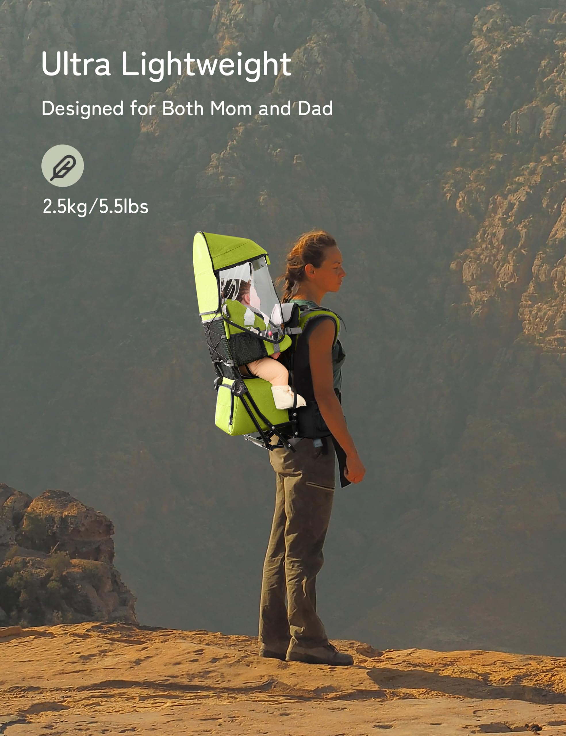 Besrey carrier back with adjustable waist belt ensuring comfortable all-day wear