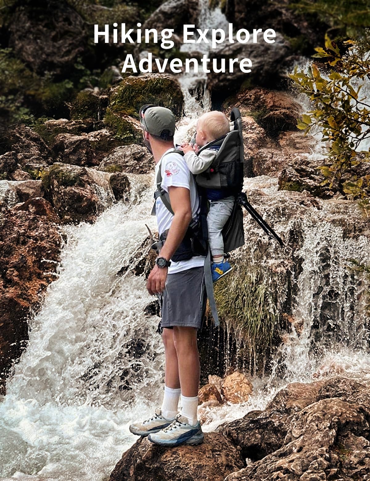 Besrey Baby Backpack Carrier foldable frame enables compact travel storage