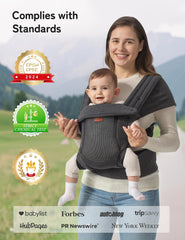 Besrey baby carrier worn on back showing ergonomic padding for comfort