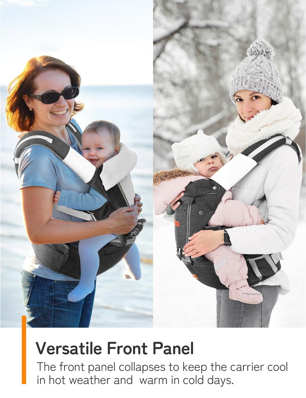 Besrey back carry setup for longer walks with balanced weight distribution.