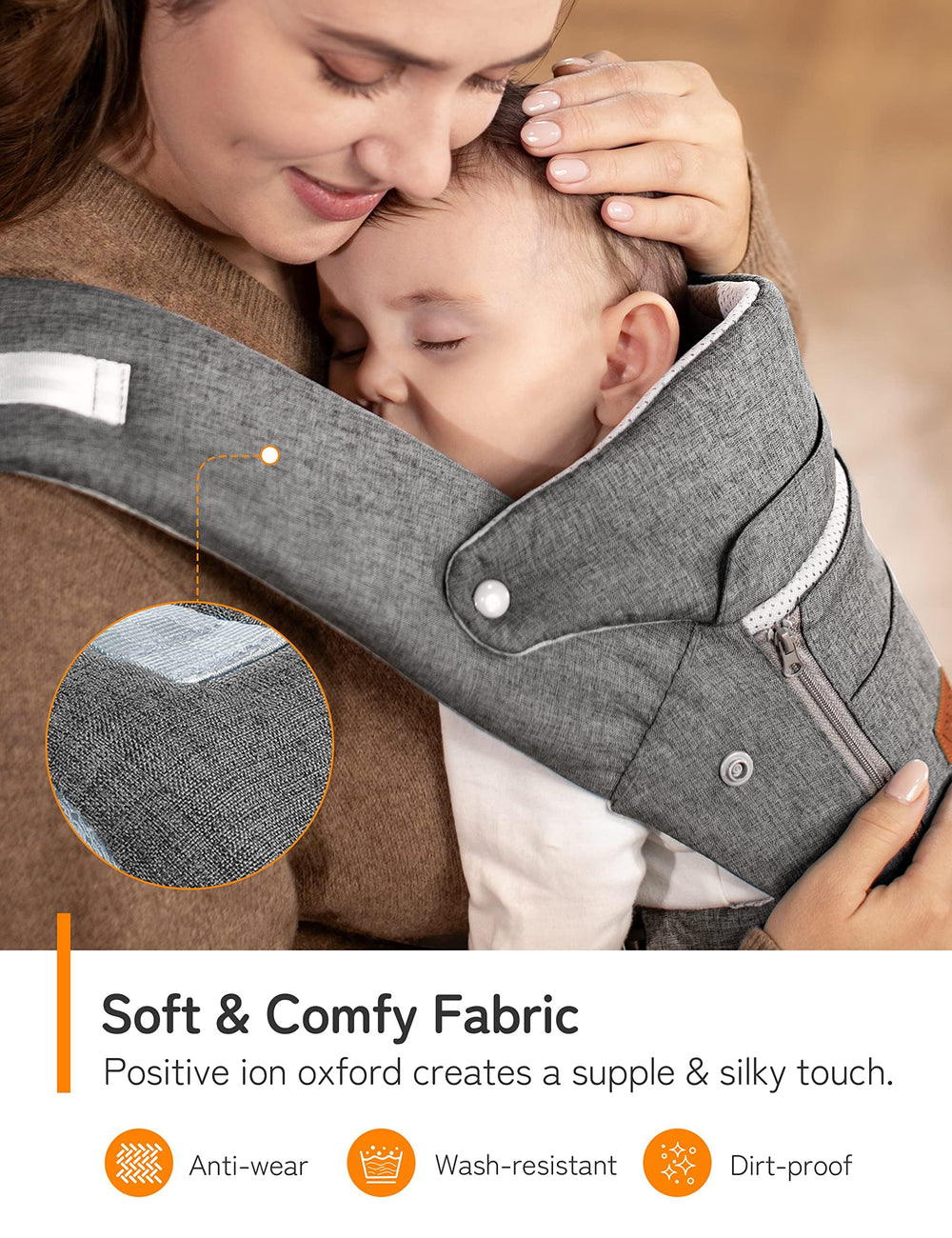 Besrey breathable mesh panels promote airflow on hot days.
