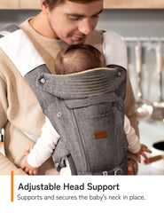Besrey ergonomic hip seat maintains M-position for baby's hip alignment.