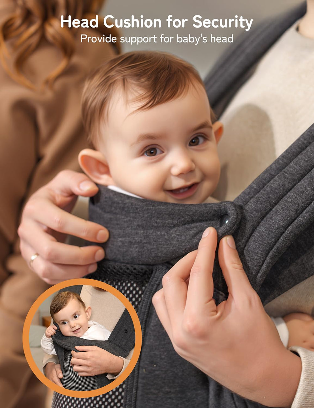 Besrey hands-free design supports daily activities with baby nearby