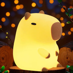 Bestfaith capybara night light front view with warm bedtime glow