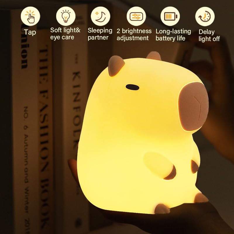 Bestfaith capybara night light portable design for dorms and travel
