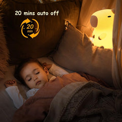 Bestfaith capybara night light rechargeable battery for cordless use