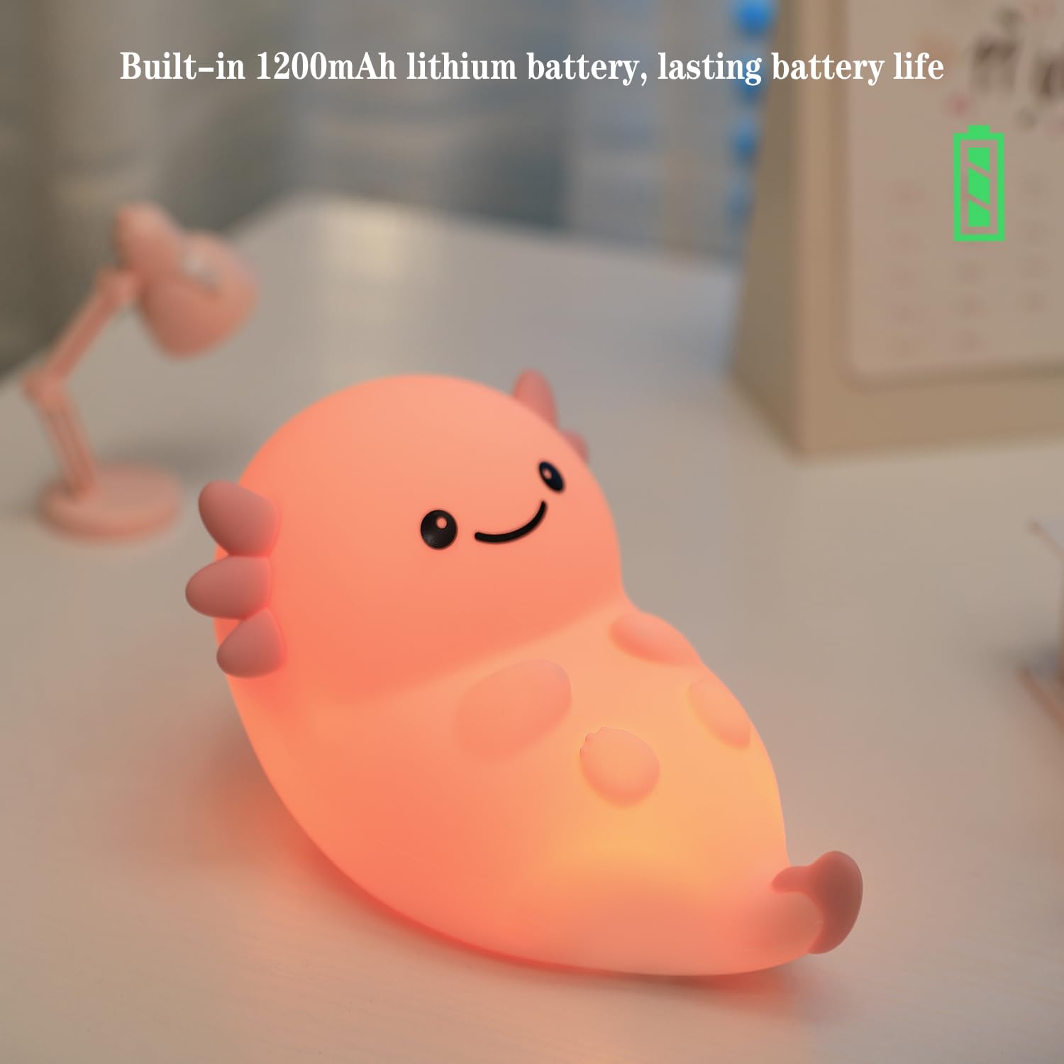 Bestfaith pink axolotl night light as dorm decor or cute gift