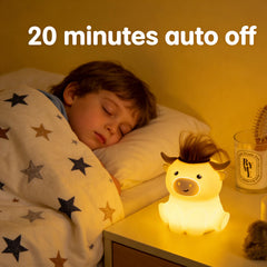 Bestfaith Highland Cow Night Light with dimmable controls for adjustable brightness