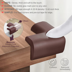 Close-up of Bestore dense rubber foam showing 0.42-inch thickness for impact protection.