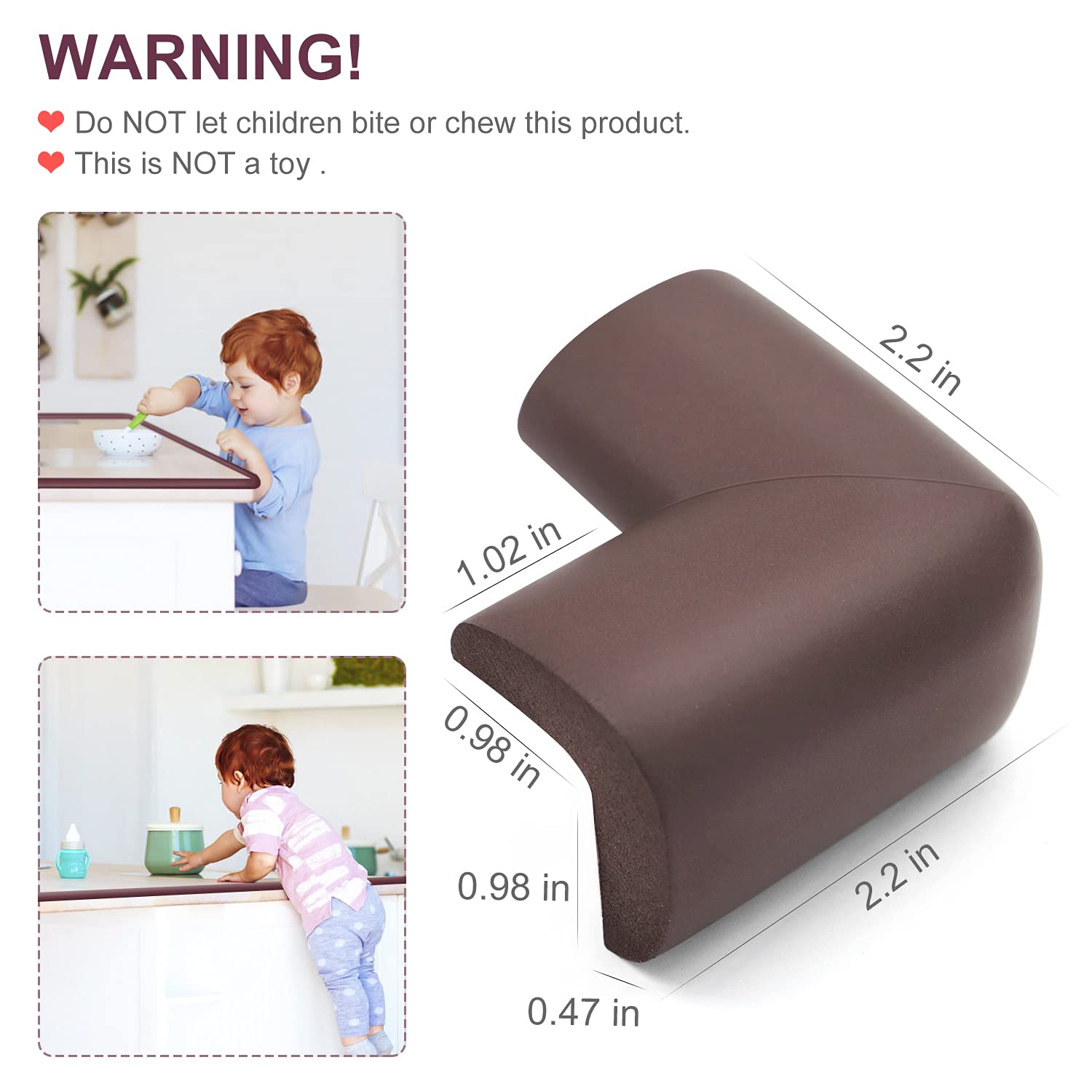 Bestore corner guards protecting chair edges from bumps.