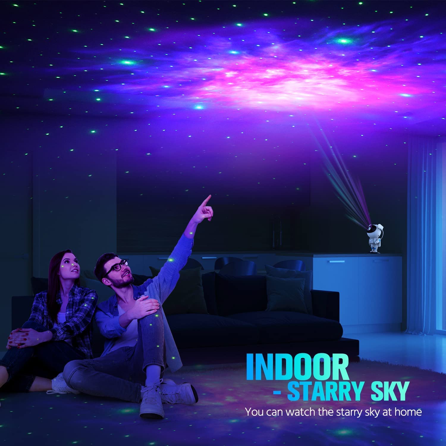 BESTY HOME starry sky projection brightens a room with magical ambience.