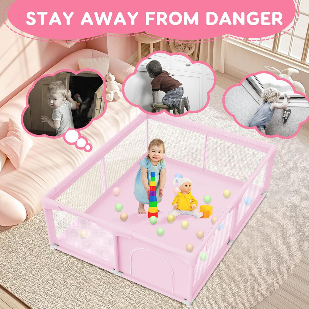 Besuhot baby playpen pink used indoors and outdoors