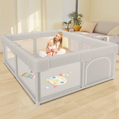 Besuhot baby playpen gate enables easy access while keeping baby secure.