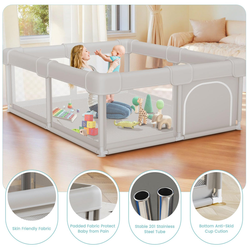 Besuhot soft fabric wrap cushions edges for gentle play.