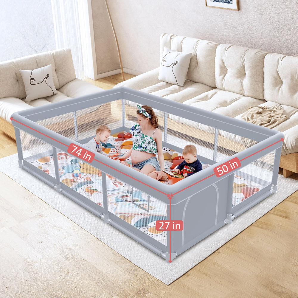 Besuhot playpen with mat included for comfortable floor time