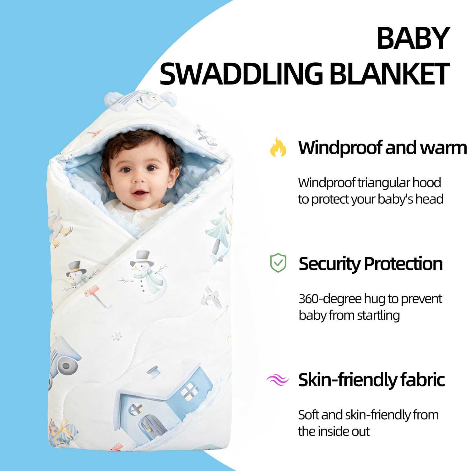 BesVIP baby bunting tucked in a stroller cover for on-the-go warmth.