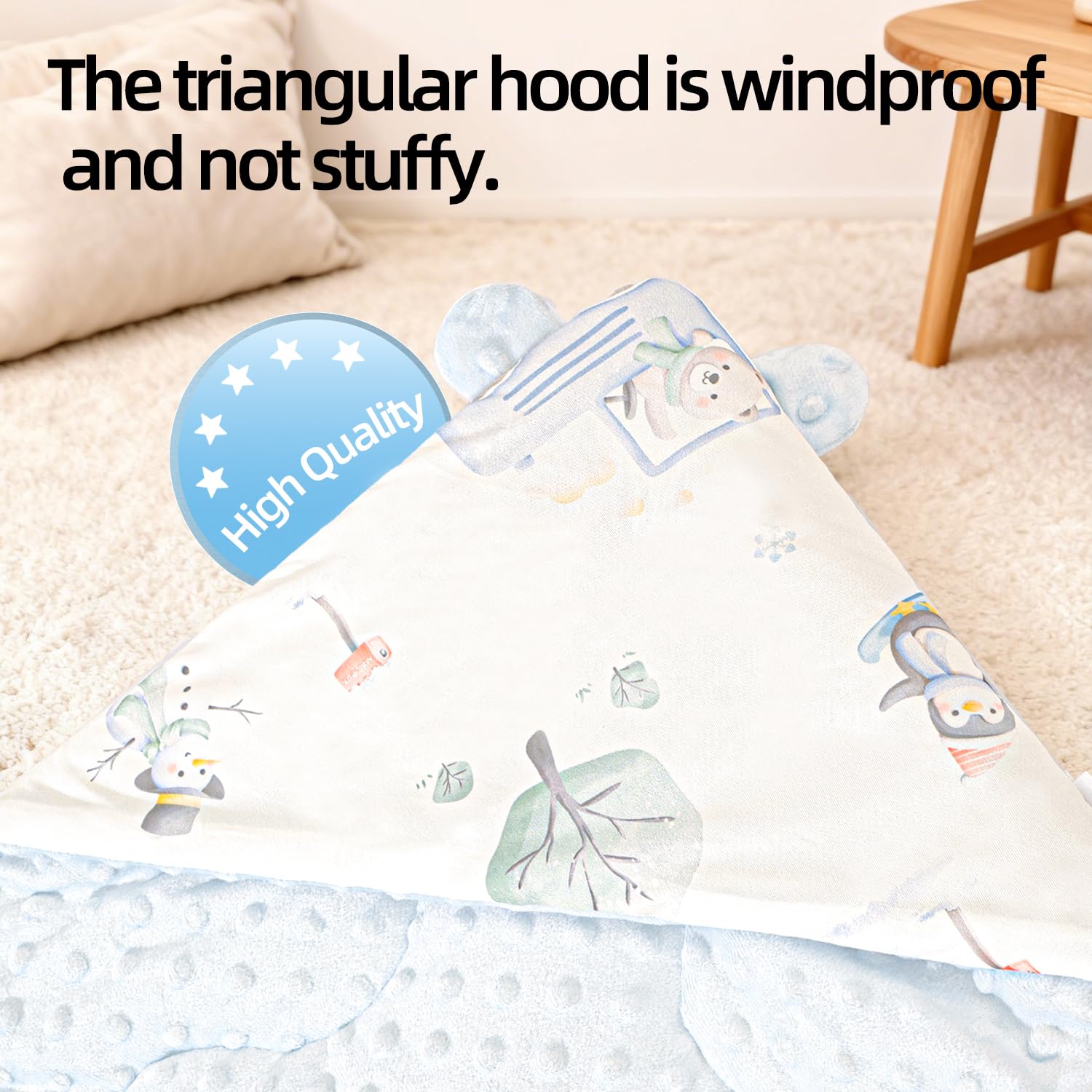 BesVIP 33.5-inch swaddle providing flexible swaddling and crib comfort.