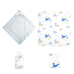 BesVIP thicken warm swaddle with hooded windproof design for outdoor outings.