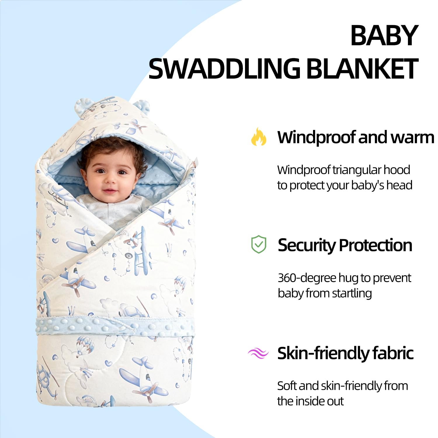 BESVIP inner cotton-soft layer for gentle touch on newborn skin
