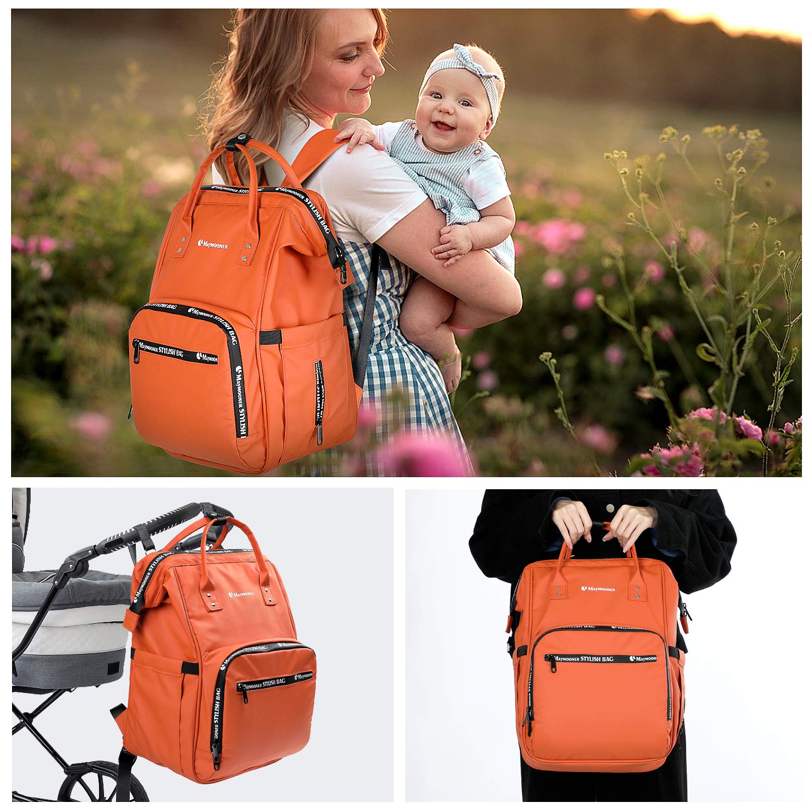 BesyPro diaper bag digital print adds stylish, durable design
