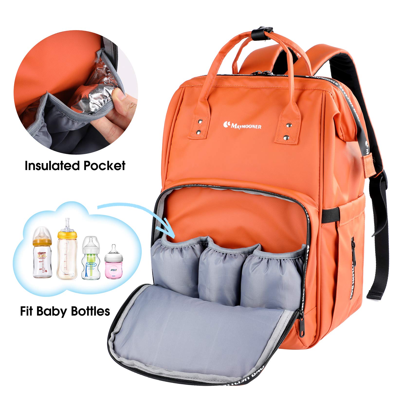 BesyPro diaper bag waterproof material resists spills and wear