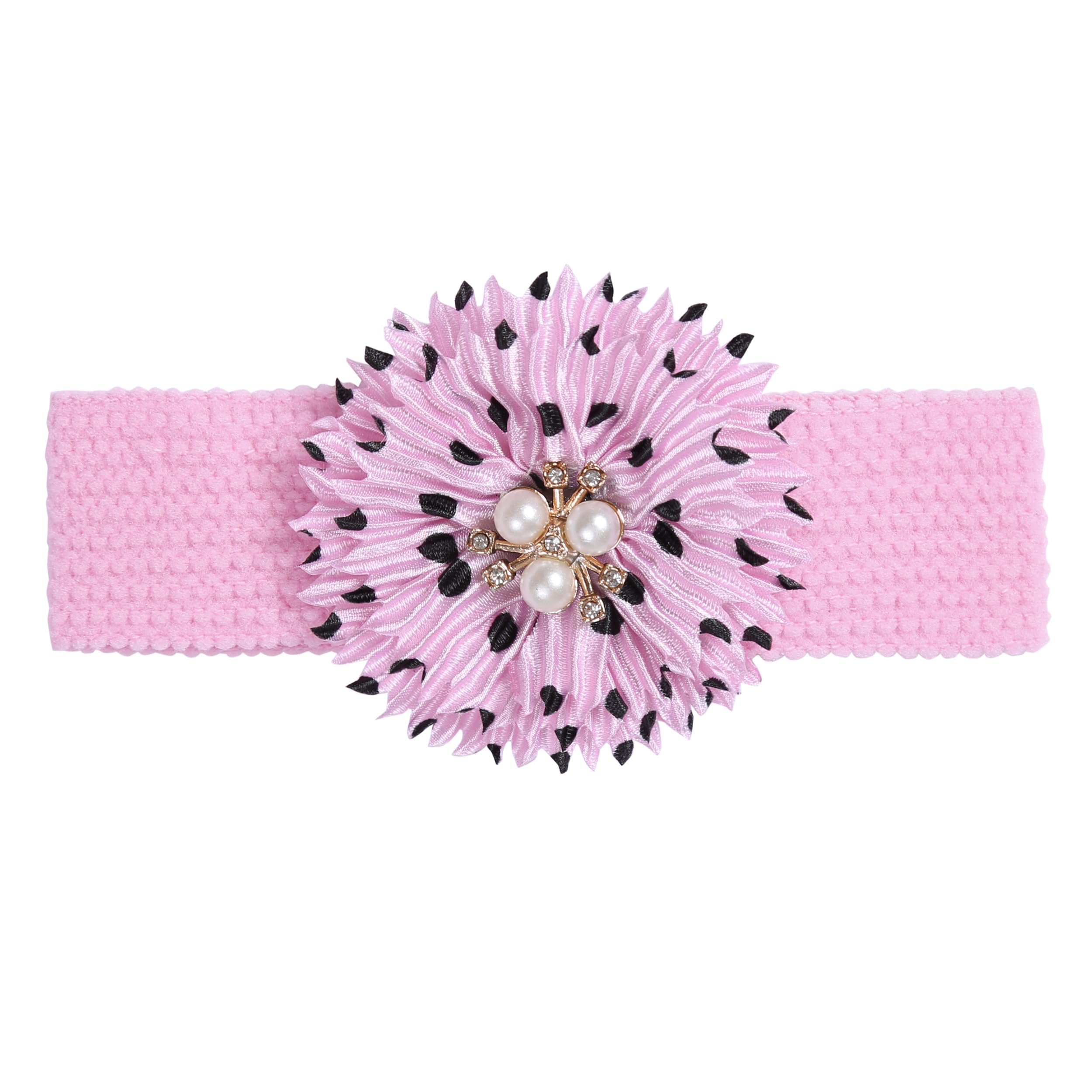 BESZANA headbands with orange flower for vibrant baby outfits.