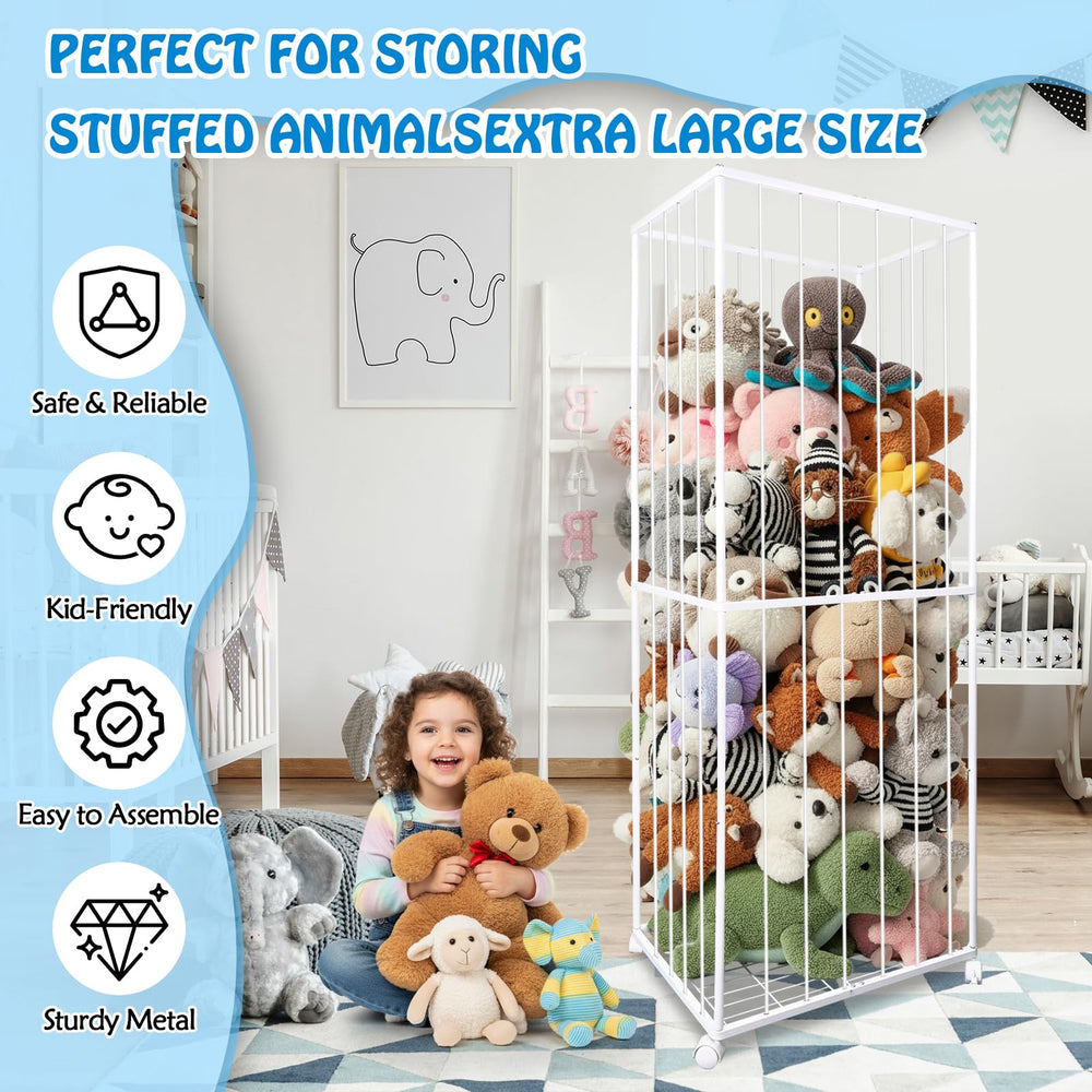 BETBEM bottom mesh net holds toys in place while relocating.