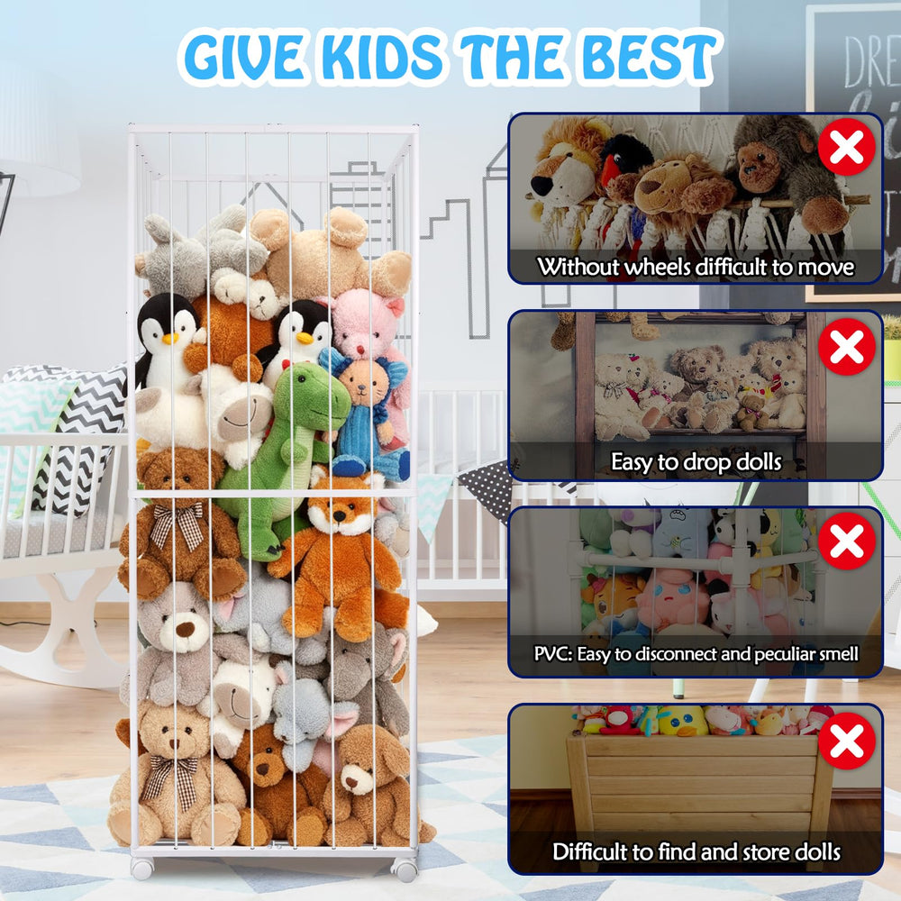 BETBEM elastic cord design offers clear visibility and quick toy access.
