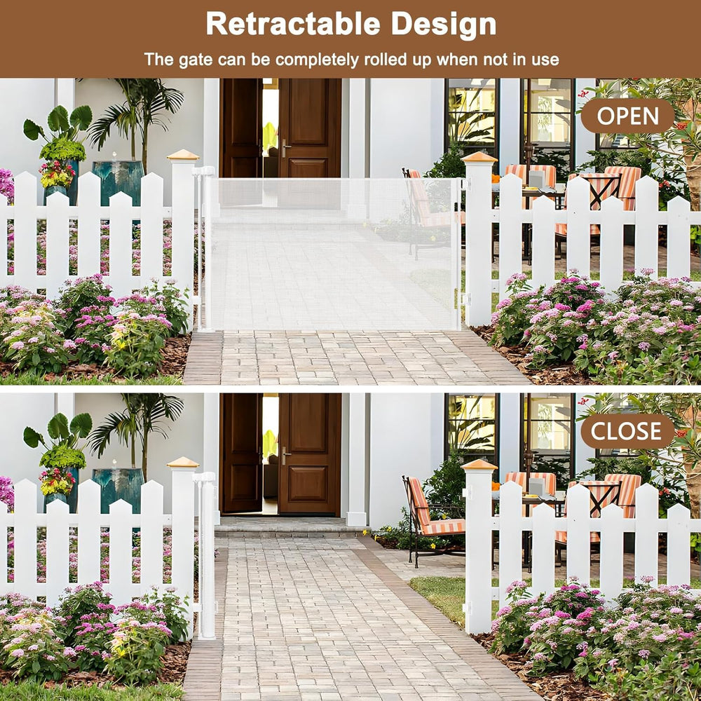 BETERTEK retractable gate in a 72-inch opening saves space