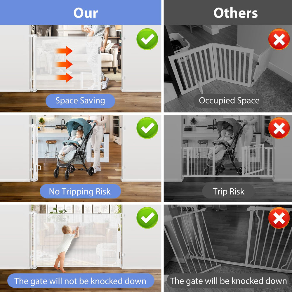 BETERTEK gate works indoors and outdoors for versatile safety at home.