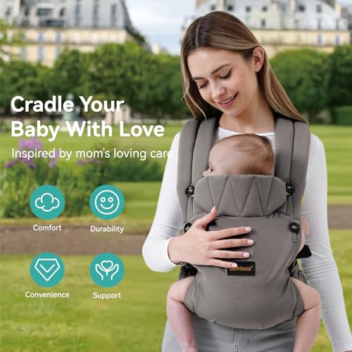 BethBear baby carrier back view showing balanced weight distribution