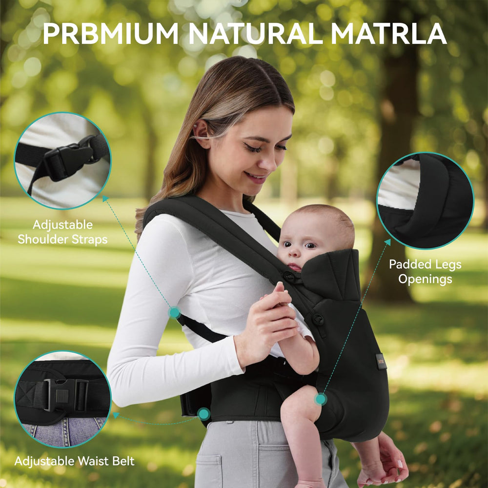 BethBear baby carrier durable-soft fabric stands up to daily use while remaining skin-friendly.