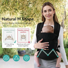 BethBear baby carrier ergonomic-m-shape promotes healthy hip development with an ergonomic seat.
