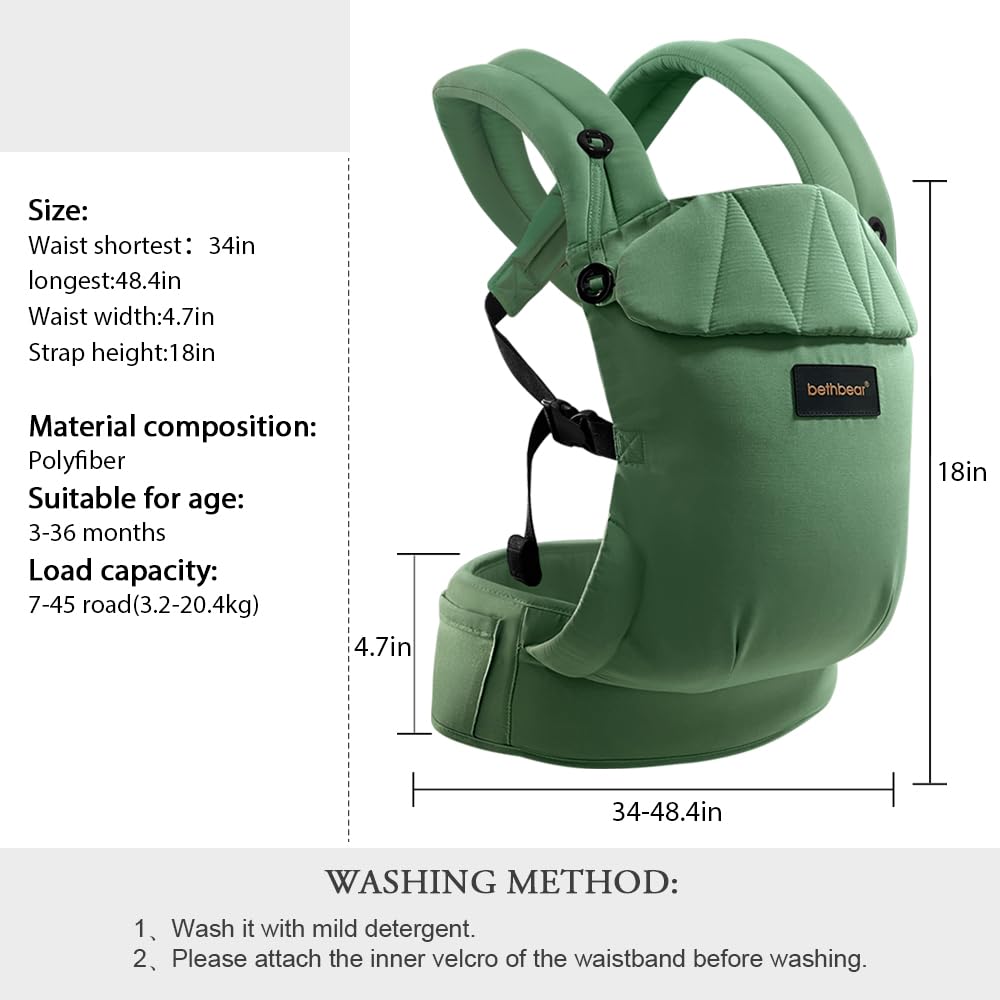 BethBear hands-free design keeps you in control while baby carries.