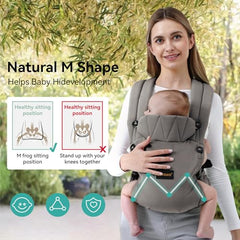 BethBear newborn-in-carrier image illustrating snug secure fit from birth