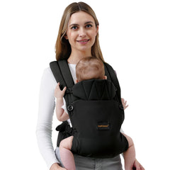 BethBear baby carrier newborn-neck-support for secure head and neck alignment on the go.
